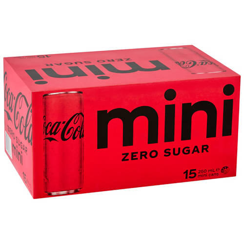 Mini Cans Zero Sugar 15 Pack 250ml
