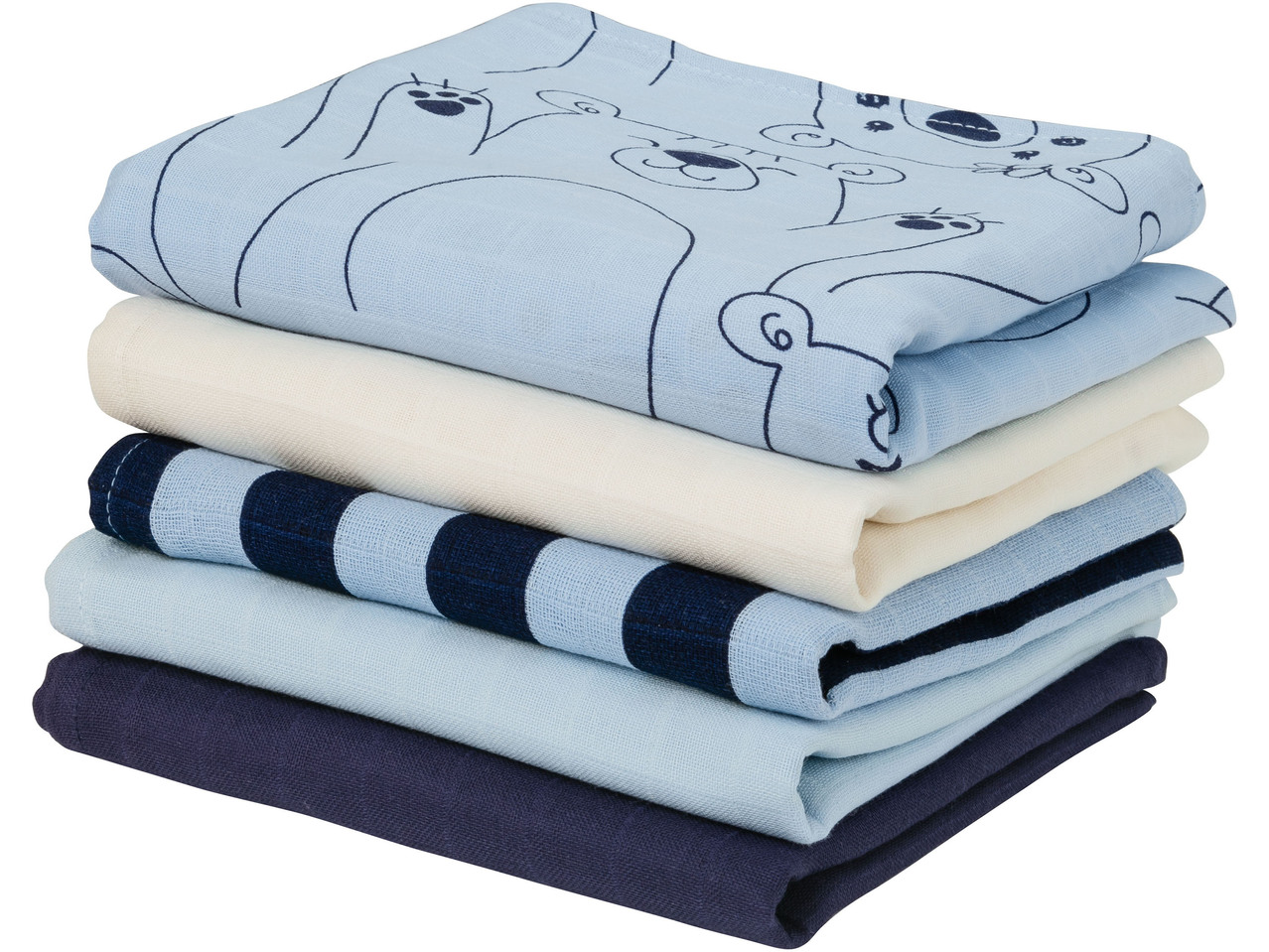 Baby Muslin Squares, 5 pieces