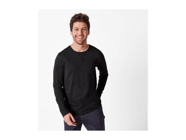 Esmara Men's Black Thermal Long-Sleeve Top