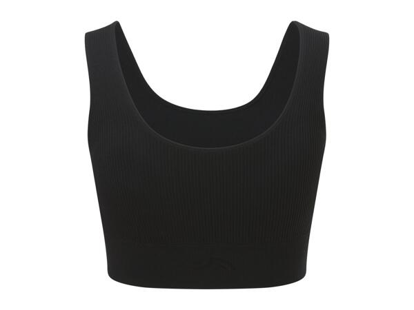 Crivit Ladies' Black Low Impact Sports Bra