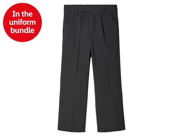 Boys' Grey Regular Fit School Trousers