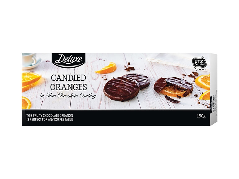 Sinaasappelschijfjes met chocolade