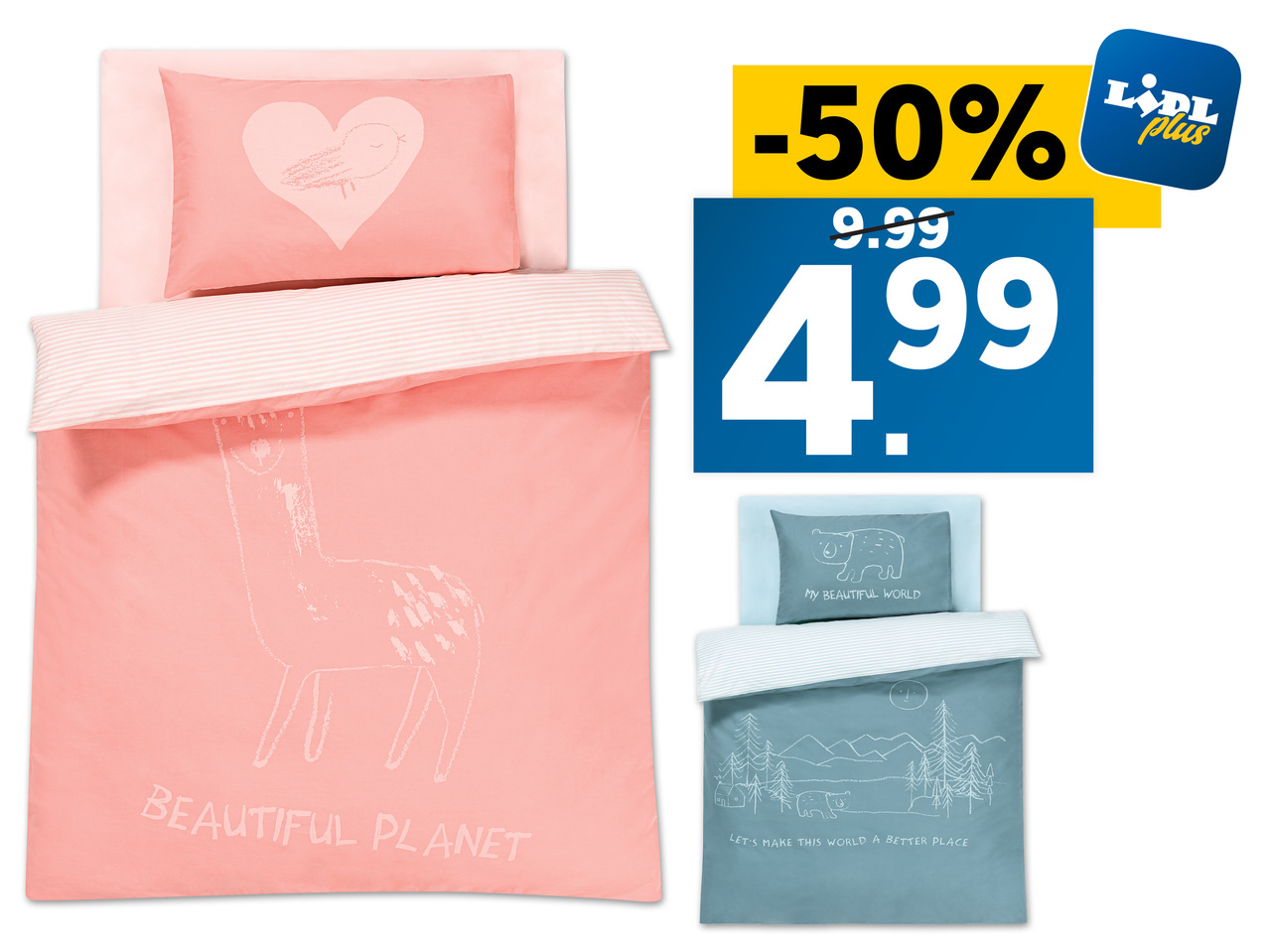 LUPILU(R)PURE COLLECTION Baby Bettwäsche-Set, 3-teilig