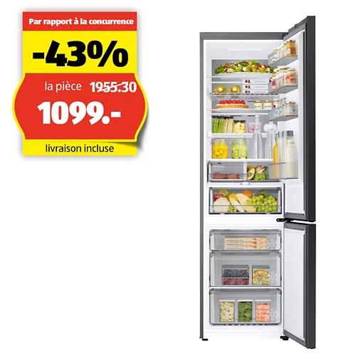 SAMSUNG Réfrigérateur combiné, RB7300 Bespoke, Argent, RB38C7B6BS39/WS