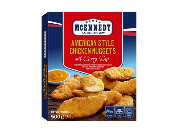 Hendlfilets Americanos mit Curry Dip