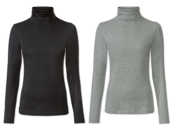 Damen Rollkragenshirt, 2 Stück
