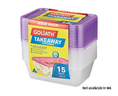 Takeaway Containers 15pk 