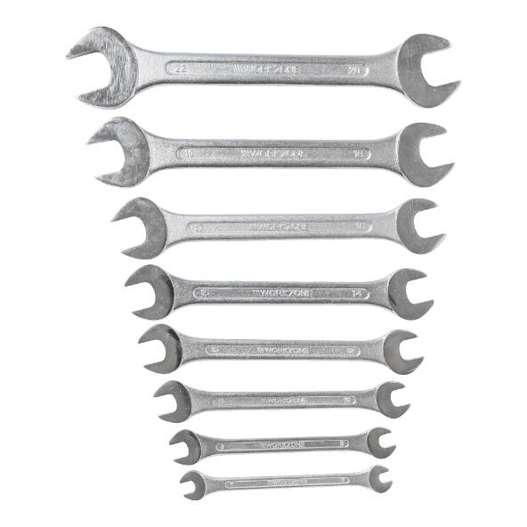 WORKZONE(R) 				Jeu de clés à fourche ou polygonales, 8 pcs
