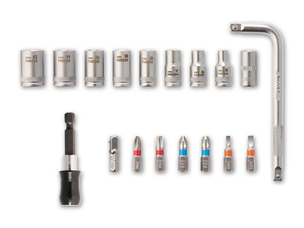 Bit-/Bohrer-/Stecknuss-Set, 18-teilig