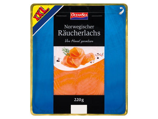 OCEAN SEA Norwegischer Räucherlachs 200 g + 20 g gratis