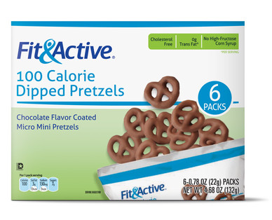 Fit & Active 100 Calorie Milk Chocolate or Yogurt Covered Pretzels