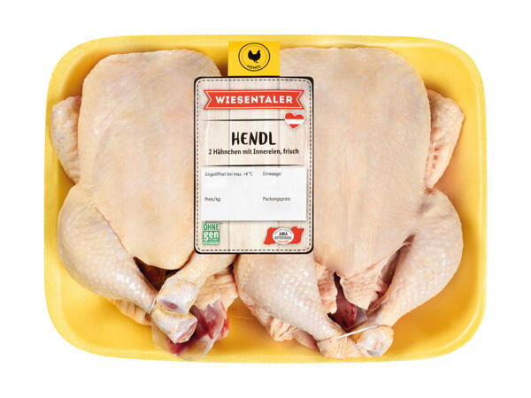 Frisches Hendl im Doppelpack