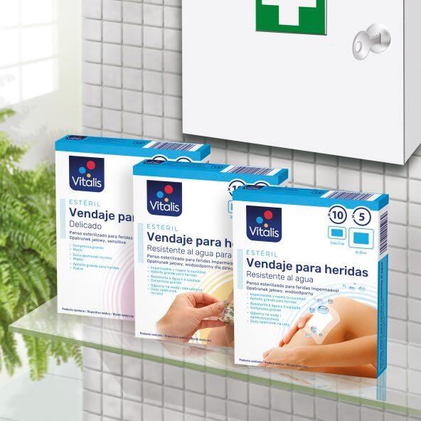 Vitalis(R) 				Pensos Esterilizados para Feridas