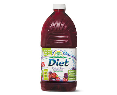 Nature's Nectar Diet Cranberry Grape or Diet Cranberry Juice Cocktail