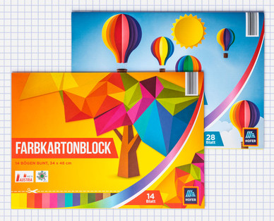 Naturpapier-/ Farbkartonblock