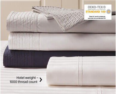 1000 Thread Count Fitted Sheet Set - Oyster or Navy – Queen Size