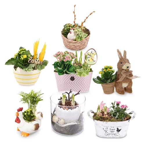 Bepflanztes Osterarrangement
