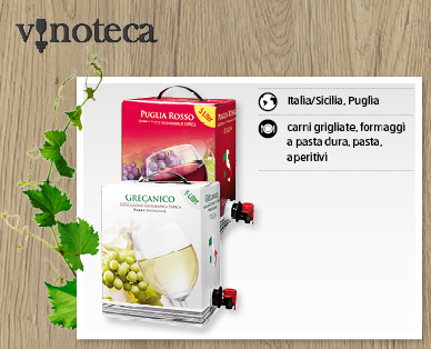 Bag-in-Box Grecanico Terre Siciliane IGT/Puglia Rosso IGT
