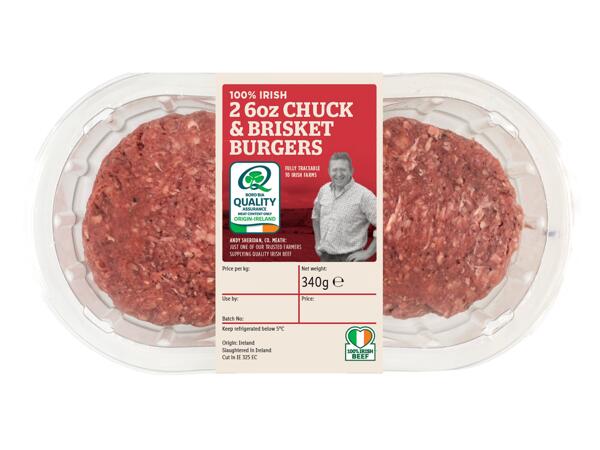 2 6oz Chuck & Brisket Burgers