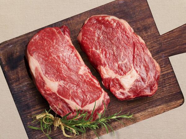 Frischer Rostbraten geschnitten