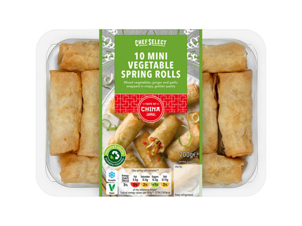 Chef Select 10 Mini Vegetable Spring Rolls