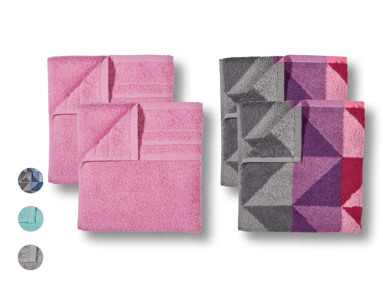 Serviettes de toilette éponge, lot de 2