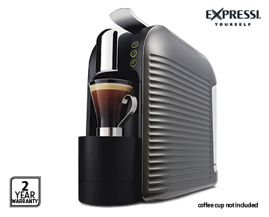 LIMITED EDITION GUNMETAL COFFEE CAPSULE MACHINE