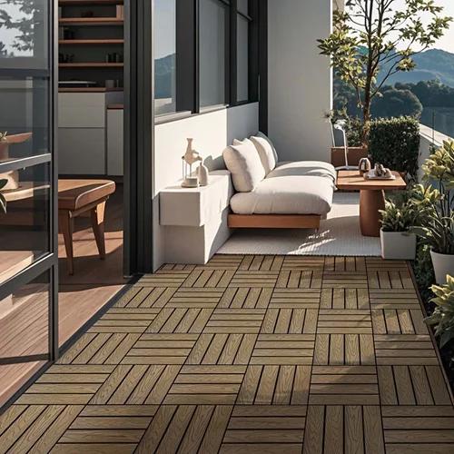 HOME DELUXE WPC Klickfliesen BAVARO Teak