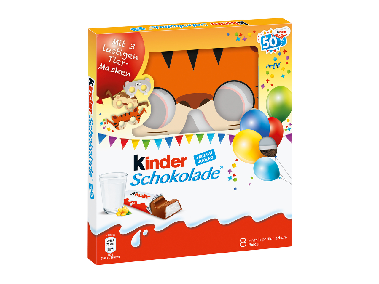 Chocolat Kinder Ferrero avec masque d'animal