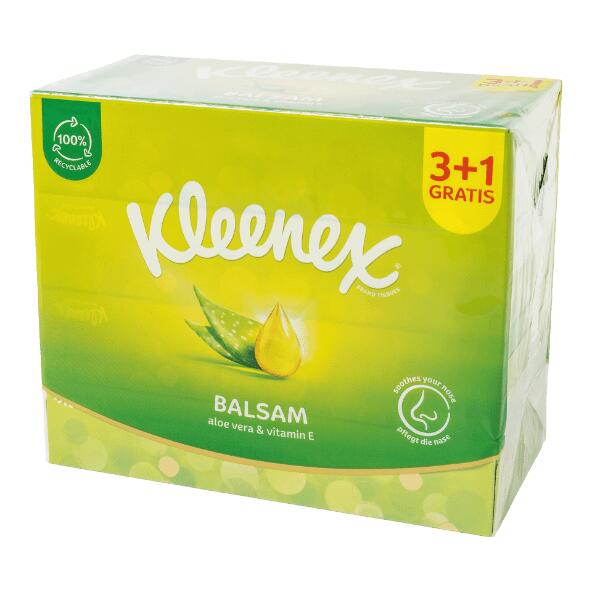 KLEENEX(R) 				Zakdoekjes met balsem, 4-pack