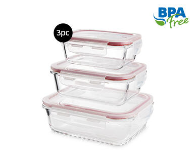 Glass Storage Containers 3pc Set