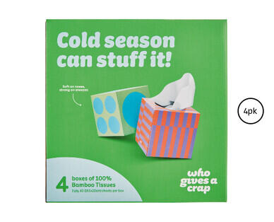 Who Gives a Crap Bamboo Facial Tissues 4 x 65pk 