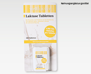WELL&ACTIVE Laktase-Tabletten