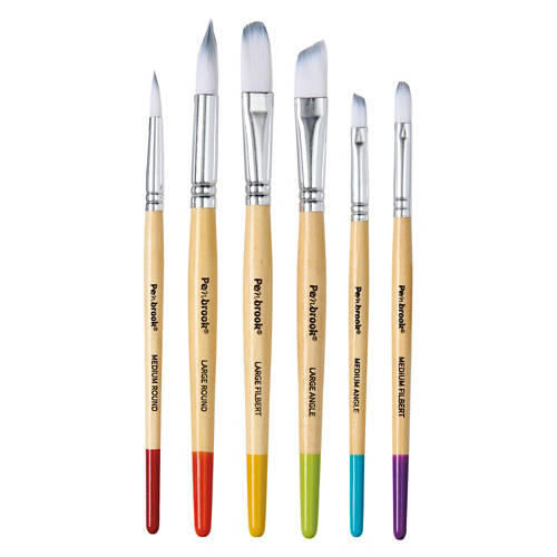 6 Pack Mixed Artistic Paint Brushes