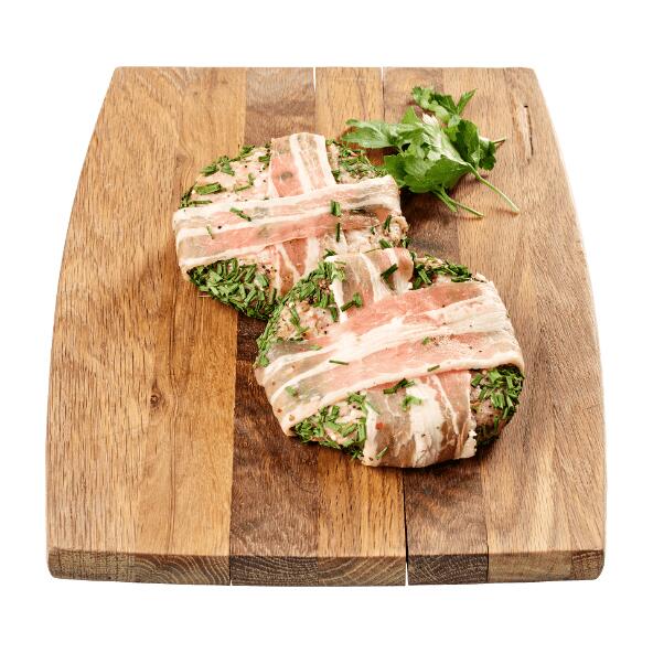LANDLYST 	 				Hakkebøffer med bacon