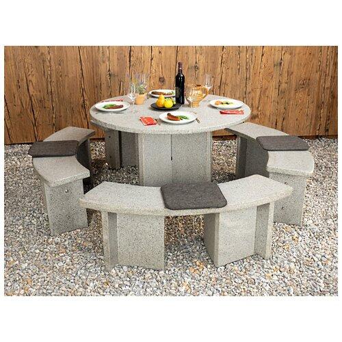 NOUVEL Granittisch mit Sitzbank "Gandria"