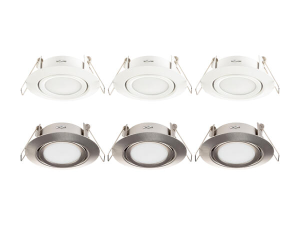 Lampes à LED à encastrer, lot de 3