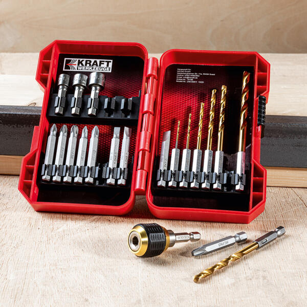 Bohrer-, Bit- und Stecknuss-Set 20tlg.