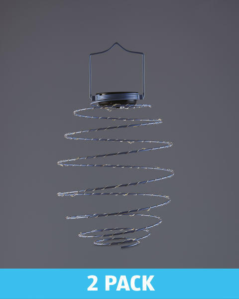 Blue Solar Spiral Light 2 Pack