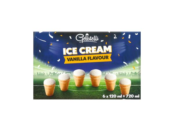 Vanilla ice cream cones
