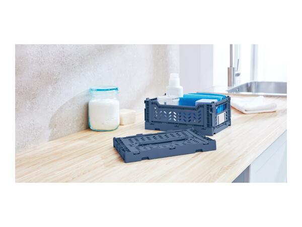 W5 4L Blue Collapsible Crate Set - 2 Pack