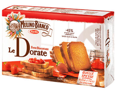 MULINO BIANCO/BARILLA FETTE BISCOTTATE LE DORATE