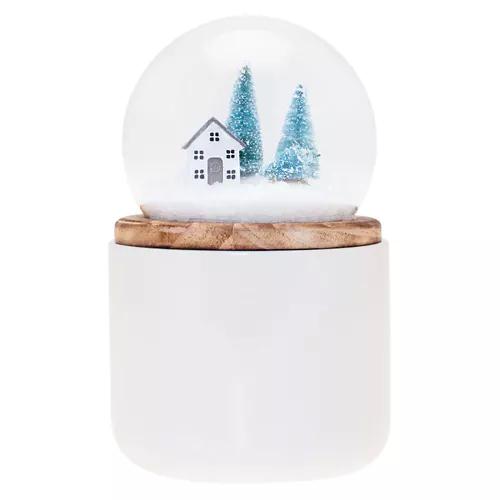 Snow Globe Candle - Vanilla Mint, Blue