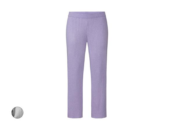 Pantalon en maille côtelée