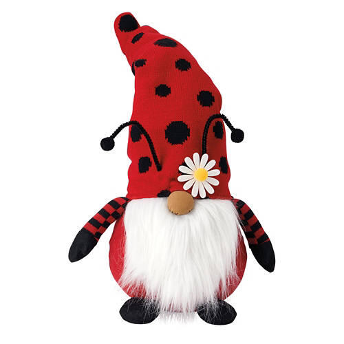 20" Summer Décor Gnomes - Lady Bug