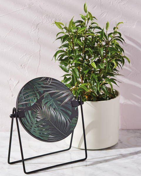 Black Botanical Vanity Mirror