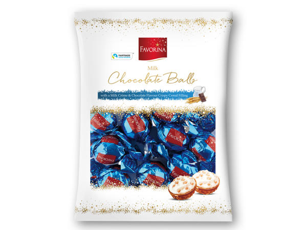 FAVORINA Fyldte chokoladekugler med knas