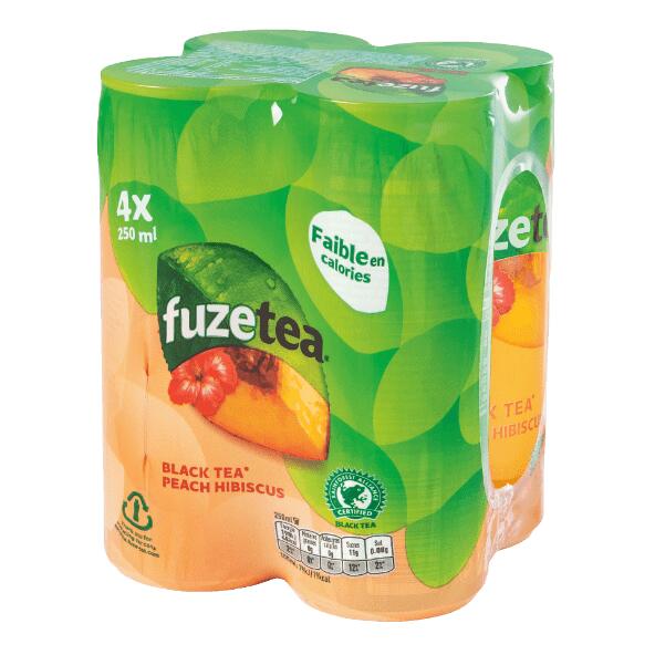 Fuze Tea Black Tea Peach/Hibiscus, 4 St.
