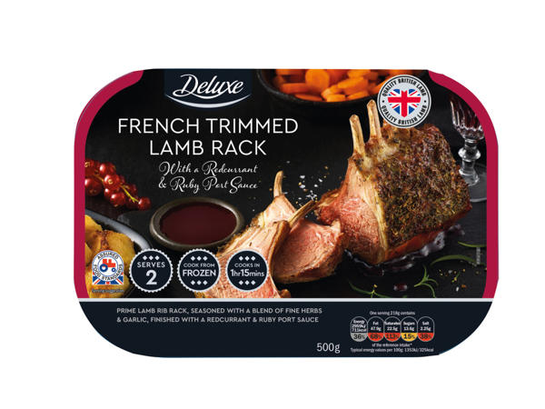 French Trimmed Lamb Rack with Redcurrant & Port Sauce