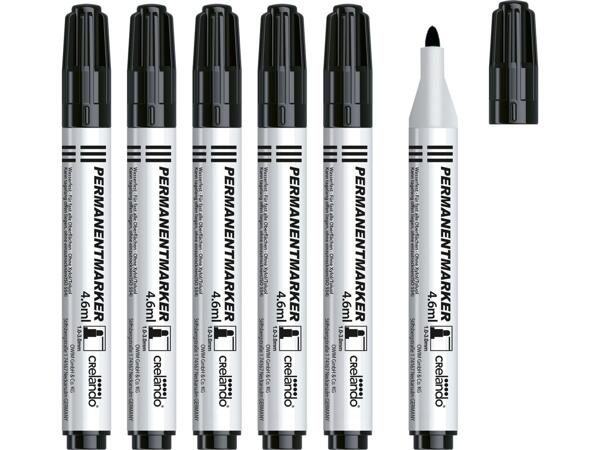 Permanent Markers, 6 pieces